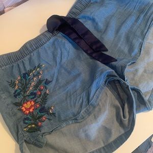 Old Navy Denim Embroidered Shorts